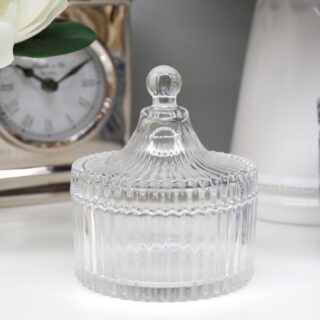 Ribbed Glass Jar